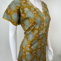 Mustard A-Line Pattern 100% Cotton Nighty