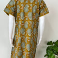 Mustard A-Line Pattern 100% Cotton Nighty
