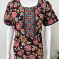 Wine Classic Embroidered Pure Cotton Nightgown