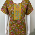 Mustard 100% Cotton Nighty for Women