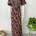 Wine Classic Embroidered Pure Cotton Nightgown