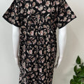 Black Pure Cotton Nightgown Elegant & Breathable