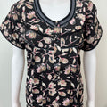 Black Pure Cotton Nightgown Elegant & Breathable
