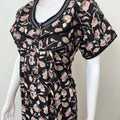 Black Pure Cotton Nightgown Elegant & Breathable