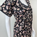 Black Pure Cotton Nightgown Elegant & Breathable