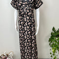 Black Pure Cotton Nightgown Elegant & Breathable
