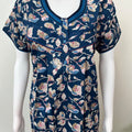 Royal Blue 100% Cotton Women's Nighty