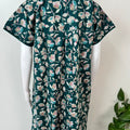 Green Floral Printed 100% Cotton Nightgown