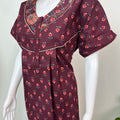 Wine Pure Cotton Nighty Soft & Comfortable