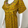 Mustard Pure Cotton Nighty for Women