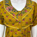 Mustard Pure Cotton Nighty for Women