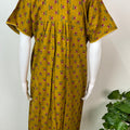 Mustard Pure Cotton Nighty for Women