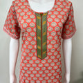 Orange A-Line Style 100% Cotton Nightgown