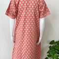 Orange A-Line Style 100% Cotton Nightgown