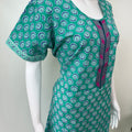 Teal Pure Cotton Women's Nighty