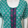 Teal Pure Cotton Women's Nighty