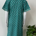 Teal Pure Cotton Women's Nighty