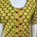 Green Classic Embroidered Pure Cotton Nightgown