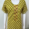 Green Classic Embroidered Pure Cotton Nightgown