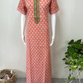 Orange A-Line Style 100% Cotton Nightgown