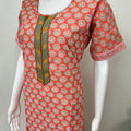 Orange A-Line Style 100% Cotton Nightgown