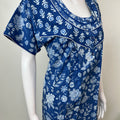Royal Blue 100% Cotton Nightgown