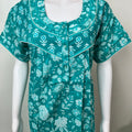 Sea Green 100% Cotton Nighty for Women