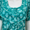 Sea Green 100% Cotton Nighty for Women