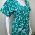Sea Green 100% Cotton Nighty for Women