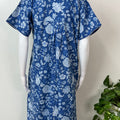 Royal Blue 100% Cotton Nightgown