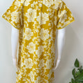 Yellow Floral Printed 100% Cotton Nightgown