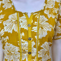 Yellow Floral Printed 100% Cotton Nightgown