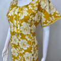 Yellow Floral Printed 100% Cotton Nightgown