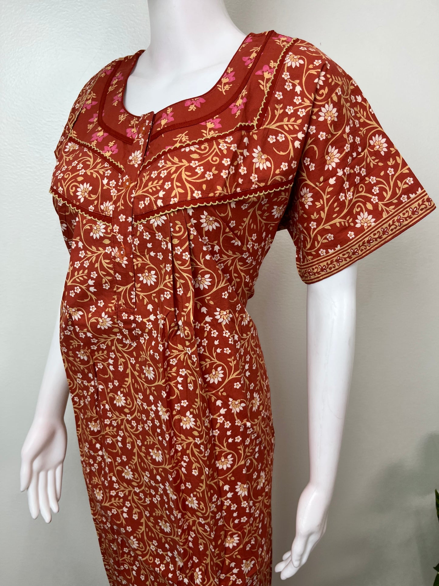 Orange Pure Cotton Nighty Soft & Comfortable