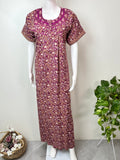 Purple 100% Cotton Nightgown for Women