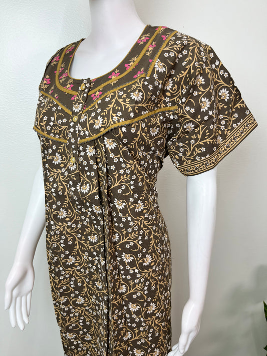 Floral Printed 100% Cotton Nighty
