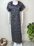 Royal Blue Pure Cotton Nighty for Women