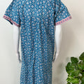 Blue Printed Pure Cotton Nighty