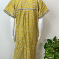 Yellow Pleated Style 100% Cotton Nightgown
