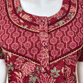 Red 100% Cotton Nightgown for Women