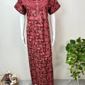 Red 100% Cotton Nightgown for Women