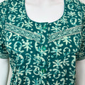 Sea Green Pure Cotton Women's Nighty