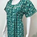 Sea Green Pure Cotton Women's Nighty