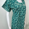 Sea Green Pure Cotton Women's Nighty