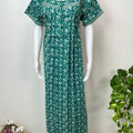 Sea Green Pure Cotton Women's Nighty