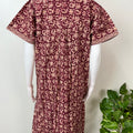 Maroon Pure Cotton Nighty Elegant & Breathable