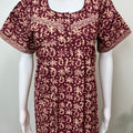 Maroon Pure Cotton Nighty Elegant & Breathable