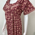Maroon Pure Cotton Nighty Elegant & Breathable