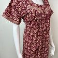 Maroon Pure Cotton Nighty Elegant & Breathable