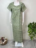 Green Jaipuri Print 100% Cotton Nighty